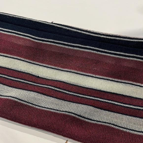 Chanel 06/C Burgundy Striped Buttoned-Henley Tunic - Picture 10 of 15